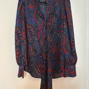 Ralph Lauren Multicolor Paisley Blouse as seen on Kate Middleton!